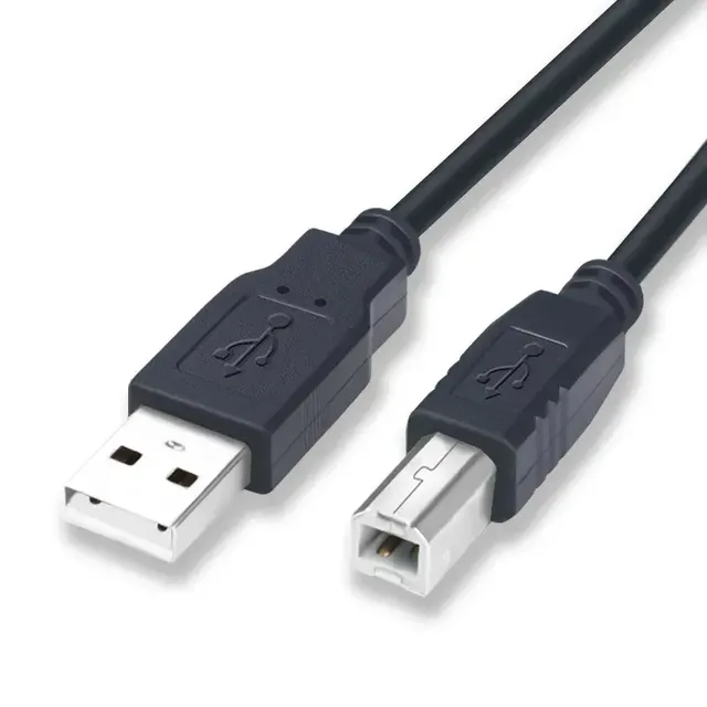 USB Printer Cable USB 2.0 Printer Data Cable Black USB square Printer Cable 1.5 Meters
