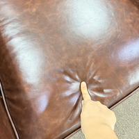 Ensemble canapé sectionnel de luxe 2 places en cuir véritable pour la maison, hôtel, matériau de remplissage en éponge en cuir véritable, design de luxe