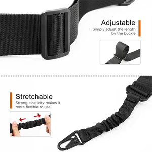 Cinghia Tattica a Due Punti in Acciaio, Resistente e Multifunzionale, Regolabile con 5 Slot, Accessorio per <span class=keywords><strong>Caccia</strong></span> all'Aperto, Fibbia a Becco d'Aquila a Sgancio Rapido - Product Image 4