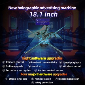 Proyector de Hologramas 3D MissYou de Alta Tecnología de 18.1 Pulgadas con Control Remoto, Bluetooth, Pantalla Publicitaria, Ventilador de Hologramas para Exposiciones y Navidad - Product Image 6