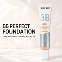 SEVEN GIRL 35ml Crème de fond de teint hydratante et éclaircissante, anti-cernes waterproof, écran solaire, fond de teint liquide, crème BB SPF35