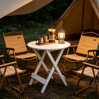 Table d'appoint pliante moderne en bois de sapin massif pour l'extérieur, facile à assembler, mobilier d'extérieur portable pour jardin, barbecue, terrasse, détente