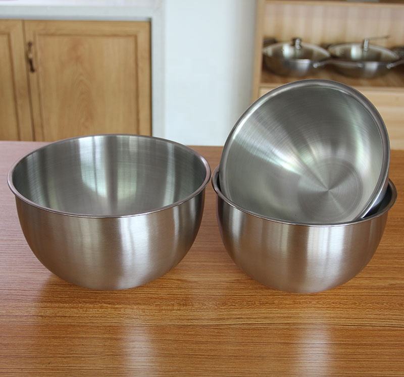 Tazón de mezcla profunda de acero inoxidable, vajilla de cocina
