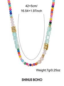 Go2boho Böhmische Kristallperlen-Halskette für Damen, Mehrfarbig, Sommer, Strandmädchen-Geschenk, Handgefertigter Modeschmuck, Miyuki-Perlenkette - Product Image 6