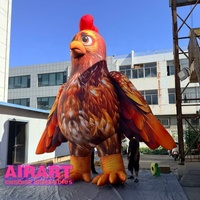 Ballon gonflable géant de poulet réaliste résistant aux UV, design DIY, pour animaux de ferme, figurine de dessin animé, poule gonflable géante