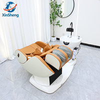 Fauteuil de lavage et de massage pour salon de coiffure avec bac à shampoing rotatif pour le lavage des cheveux