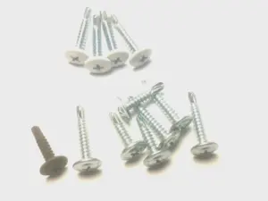 HIGH QUALITY MODIFIED WAFERT HEAD DRILLING SCREWS M4.2 ZINC PLATED GRAY BLACK AND PAINTED HEAD