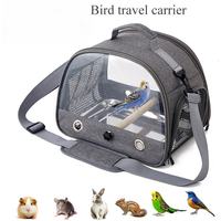 Cage de voyage pliable respirante en tissu Oxford avec fermeture éclair pour petits animaux, sac à dos et sac de transport portable pour oiseaux
