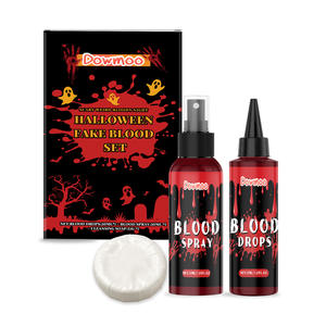 Dowmoo Halloween Set de 3 pièces Peinture lavable Sang artificiel <span class=keywords><strong>Maquillage</strong></span> réaliste à effets spéciaux pour film d'<span class=keywords><strong>horreur</strong></span> Vidéo - Product Image 5