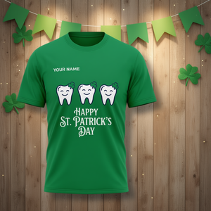 Maglietta Personalizzata per Dentisti e Igiene Orale a Tema San Patrizio - Regalo per Dentisti e Igieneisti - Product Image 3