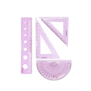 Soft Plastic <strong>Math</strong> Sets Ruler Set of Four Pupils 15/20cm Student Stationery with Wavy <strong>Lines</strong> Cute Multifunctional Drawing Ruler - Product Image 1