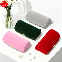 Boîte à bijoux rectangulaire en velours haut de gamme Laire, motif uni, petite, pour bagues, boucles d'oreilles, pendentifs, accessoires, colliers