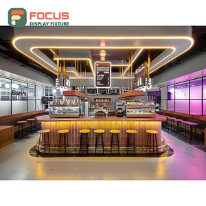 Vitrina Contemporánea para Café, Estructura de Madera Sólida, Área de Exhibición de Bolsas de Café, Vitrina Comercial para Cafetería - Product Image 2