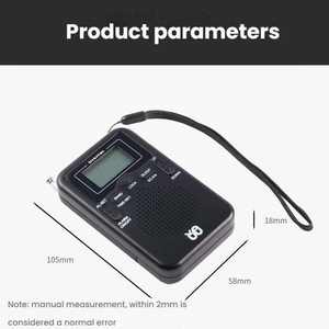 <span class=keywords><strong>Radio</strong></span> portátil AM FM <span class=keywords><strong>Radio</strong></span> de voz estéreo controlada por reloj-Excelente recepción multifunción y 2 baterías AAA - Product Image 3