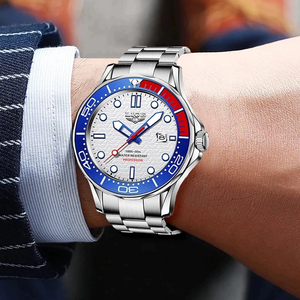 Reloj LIGE LG8936 de Fábrica con Logotipo Personalizado OEM, Correa de Acero Giratoria, Reloj Deportivo de Cuarzo Resistente al Agua para Hombre - Product Image 1