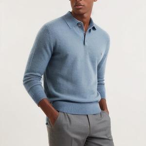 Knitwear Supplier Custom Old Money Outfits Homme <strong>Men's</strong> Wool Sweater Shirt Quality Knit <strong>Polo</strong> Collar Italian Cashmere <strong>Jumper</strong> <strong>Men</strong> - Product Image 3