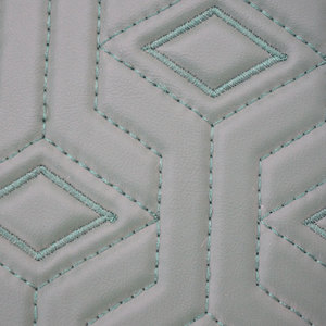 CIGNO Cuir <span class=keywords><strong>synthétique</strong></span> PVC épaissi, brodé en usine, imperméable, avec support en <span class=keywords><strong>mousse</strong></span> matelassé, pour sellerie automobile, meubles, chaises et sacs - Product Image 2