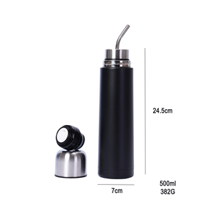 Bouteille d'<span class=keywords><strong>eau</strong></span> multifonctionnelle 3-en-1 Beauchy sans BPA pour Yerba Maté, 500 ml, isotherme à double paroi avec <span class=keywords><strong>filtre</strong></span> à thé et paille - Product Image 6