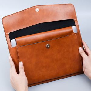 Promotion Office School Elegant Leather Protective Sleeve for Notebook & <b>A4</b> Documents Double Pocket School Bag - Product Image 3