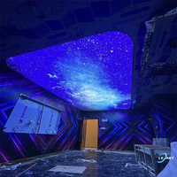 Material de Techo Económico, Plafón Falso de Plástico, Tablero de PVC, Interior Impreso, Techo Translúcido con Diseño de Cielo Estrellado