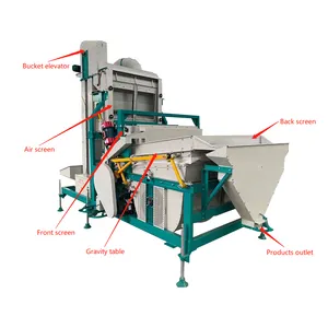 Tanzania Hete Verkoop Sesamverwerkingsmachine Nier Rijst Reinigingsmachine Met Zwaartekracht Tafel Voor Verschillende Materialen