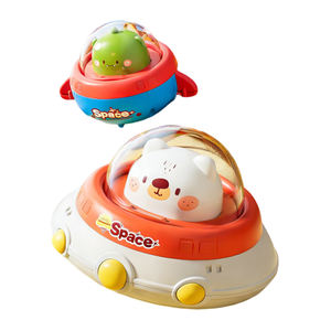 Coche de juguete POWER para niños, coche de inercia de presión <span class=keywords><strong>con</strong></span> disco volador de mesa, coche de plástico de 3 ruedas para niños pequeños, juguetes de regalo para guardería - Product Image 2