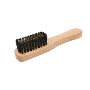 Solid Wood <b>Shoe</b> <b>Brush</b> Nylon Bristles For Polishing And Cleaning Household Use Compact Portable Design - Product Image 3