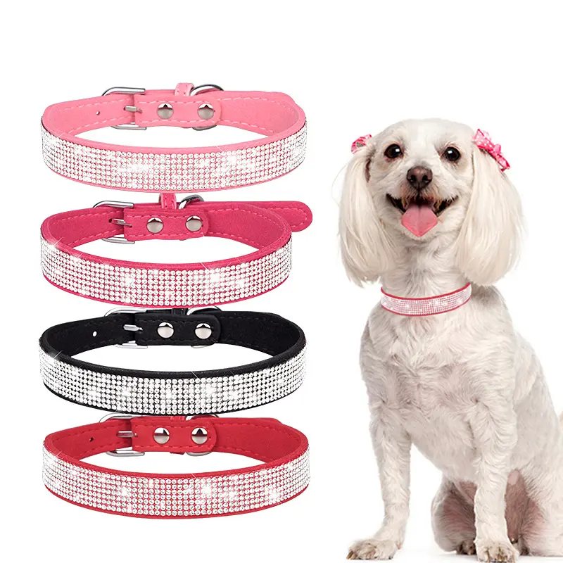 Luxury Dog Harness Leash Pet Collar Elegant Breathable Soft Dog Pet Collar