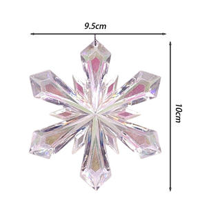 Benutzer definierte bunte Acryl Schnee Luxus 6 Winkel Schneeflocke Ornamente Weihnachts baum hängen Party Indoor Home Decoration - Product Image 5