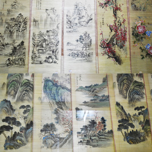 Bamboo Silk Landscape Painting Handmade Classical Art For Home Decor Gift ZLH-005 - Product Image 2