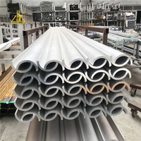 Profilé en aluminium en forme de D de taille personnalisée, tube en aluminium demi-rond