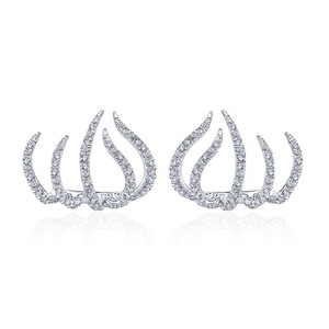 Orecchino a clip irregolare a cinque griffe alla moda per donna, accessorio per l'orecchio da indossare tutti i giorni - Product Image 5