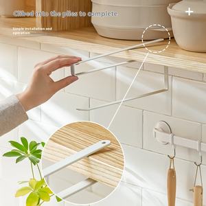 Portautensili da cucina in metallo a parete con <span class=keywords><strong>pellicola</strong></span> per avvinghiatura in stracci di carta porta porta asciugamani in carta - Product Image 4