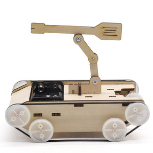 Kit de modelo de tanque de madera, juguete educativo de ciencia para niños de 7 a 9 años, ensamblaje manual, juguete de aprendizaje STEM - Product Image 1
