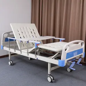 Ziekenhuishandleiding <span class=keywords><strong>Semi</strong></span> Fowler Bed Twee Functie Ziekenhuisbed Verstelbaar Patiëntenzorgbed Met Matras - Product Image 2