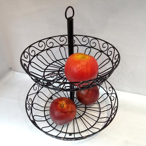 Cestino Portafrutta <span class=keywords><strong>a</strong></span> 3 Ripiani, Contenitore per Frutta e Verdura, Portafrutta da Banco in Filo Metallico - Product Image 5