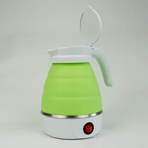 Портативный всплывающий электрический чайник, Складной чайник для путешествий, Силиконовый, Электрический, Для путешествий