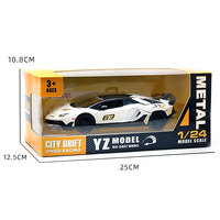 Modèle de voiture miniature en métal de haute qualité à l'échelle 1:24 LP770 SVJ avec fonction de recul, lumières et sons simulés pour collection