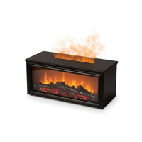 Nouveau design, diffuseur d'arômes portable pour la maison avec simulation de flamme de cheminée, humidificateur, lumière LED 7 couleurs, diffuseur d'huiles essentielles