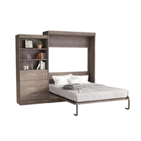 Lit Murphy de haute qualité pour chambre à coucher, appartement, hôtel, lit pliant de luxe sur mesure avec armoire de rangement
