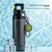 Bouteille d'eau isotherme portable de 30 oz à double paroi avec cordon, écologique, anti-fuite, tasse thermos sport pour activités de plein air et salle de sport