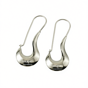 Orecchini pendenti Mekxs in lega di zinco, gioielli alla moda unisex, orecchini di tendenza color argento per donne e uomini - Product Image 1