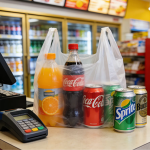 Bolsas de Plástico para Compras con Asa Larga, Impresas Personalizadas, Duraderas, de HDPE, con Empaque Personalizado para Comercio Minorista - Product Image 1