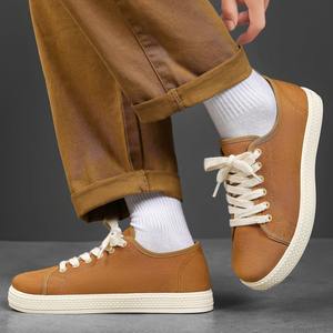 Zapatos de hombre Zapatos casuales con transpirabilidad y simplicidad Lona con diseño delgado Zapatos retro versátiles y modernos Ligeros - Product Image 4