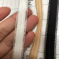 Pita Pinggir Ganda Picot Perak DIY yang Dapat Diwarnai, Pita Dekoratif Putih untuk Pakaian Dalam, Bandeau, dan Pita Elastis