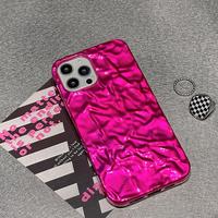 Casing Ponsel Mewah Anti Benturan Bahan TPU+PC+Aluminium Warna Solid Lipat Laser Canggih Grosir untuk 11/12/13 Pro