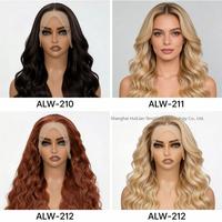 Perruque synthétique 13x4 HD Lace Front avec petite dentelle transparente, ondulations Water Wave, densité 180%, 18-26 pouces, toutes couleurs, teintable