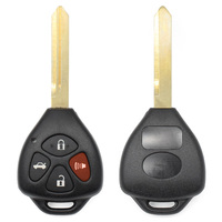 Boîtier de clé de remplacement 3+1 boutons avec transpondeur Toy47