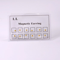 Nouveau 12 pièces/carte 3mm cristal magnétique boucle d'oreille aimant nez lèvre clou pour unisexe Non Piercing Tragus magnétique nez clou