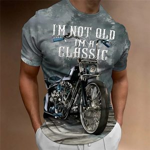 Maglietta da moto da uomo stampa 3D manica corta Vintage <span class=keywords><strong>classici</strong></span> per uomo Street Ride magliette top T-Shirt con maglietta personalizzata - Product Image 3